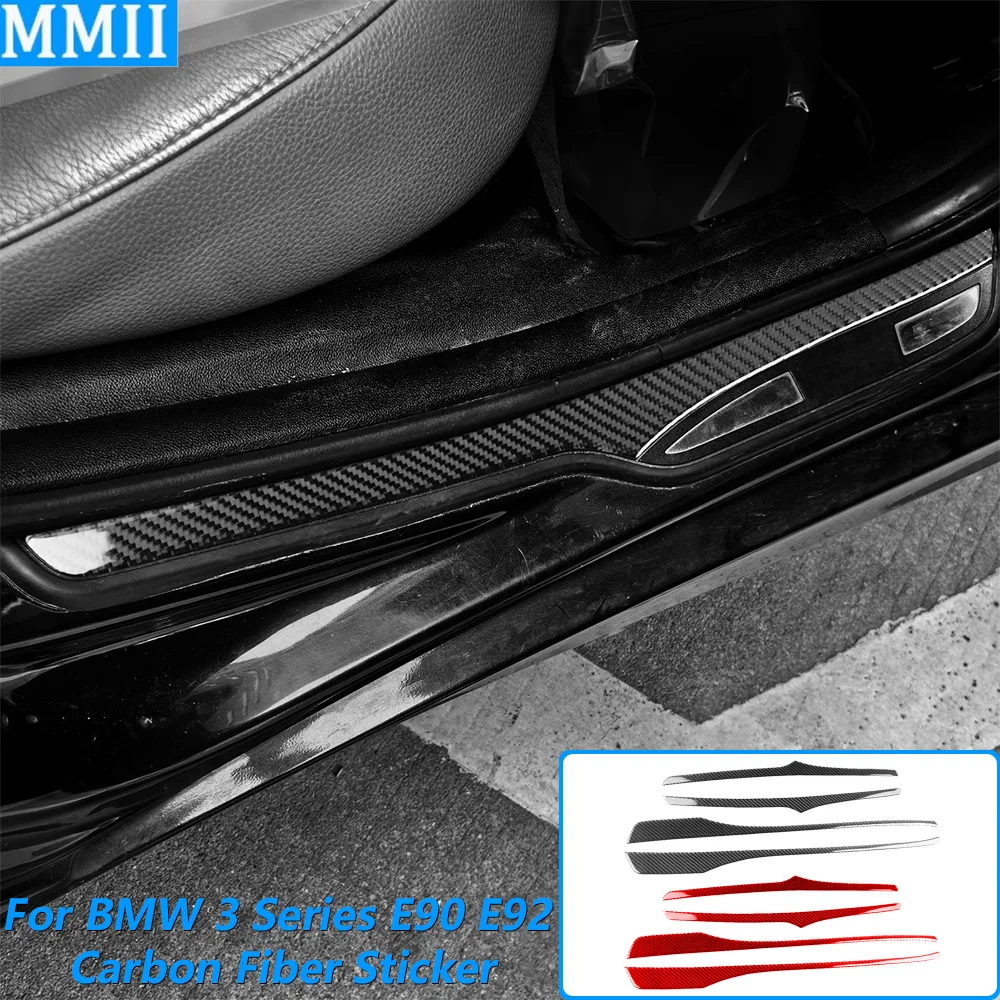 

For BMW 3 Series E90 E92 M3 2005-2012 Inner Door Sill Threshold External Frame Panel Cover Carbon Fiber Car Accessories Sticker