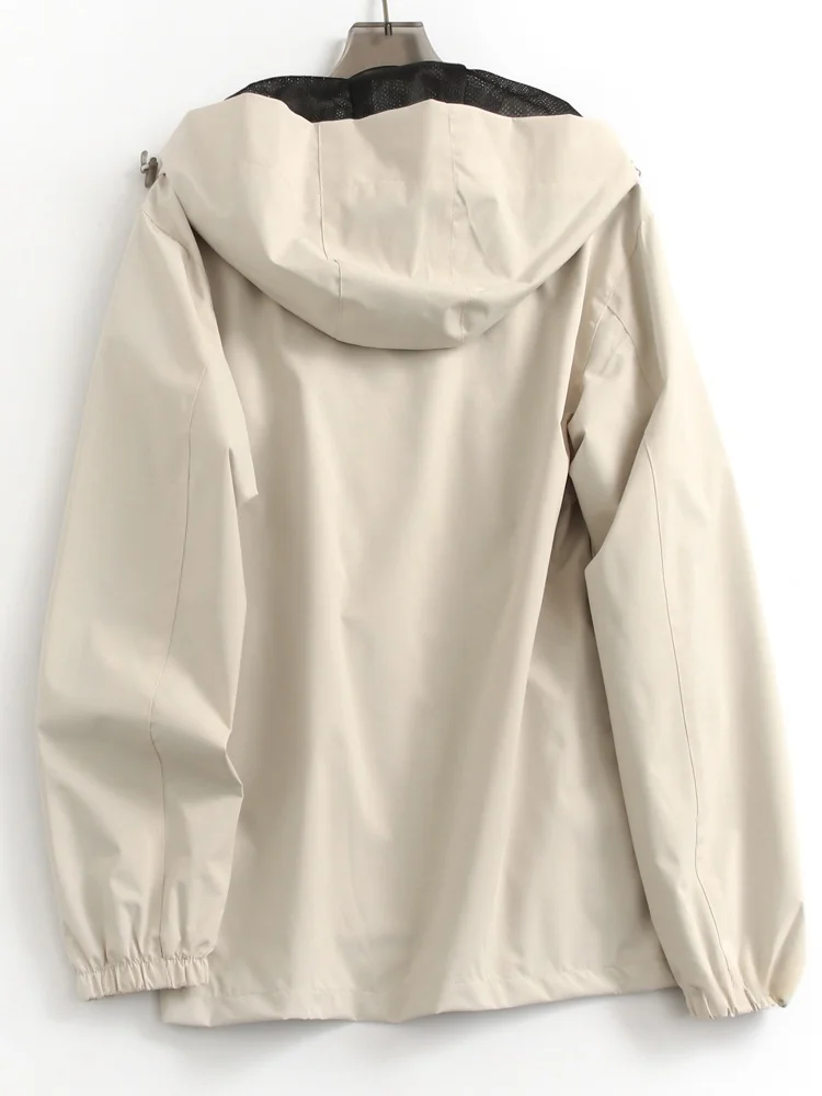 Outdoor Windproof Thin Zipper Hooded Open Cardigan Long Sleeve Jacket for Men And Women Simple Pure Color Spring Autumn