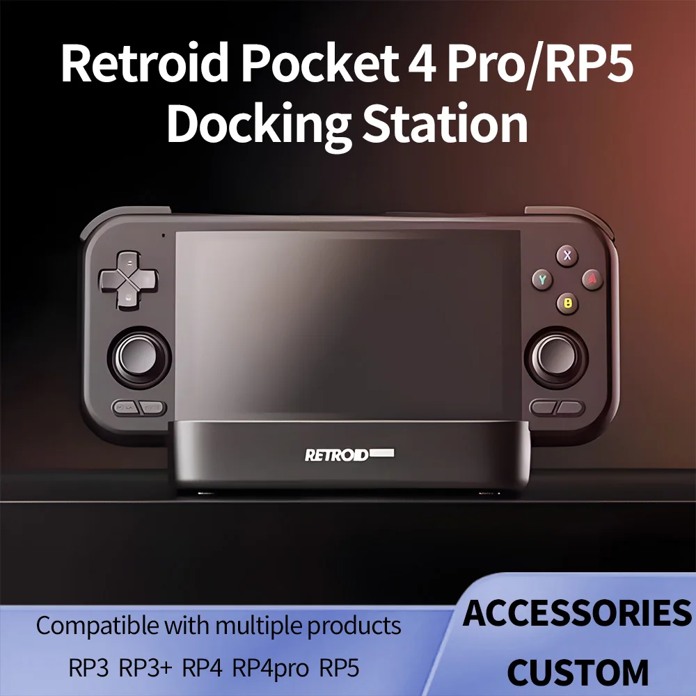 Estación de acoplamiento Retroid Pocket 5 para Retroid Pocket 4 Pro / RP5 / Retroid Pocket Mini consola de juegos accesorios personalizados
