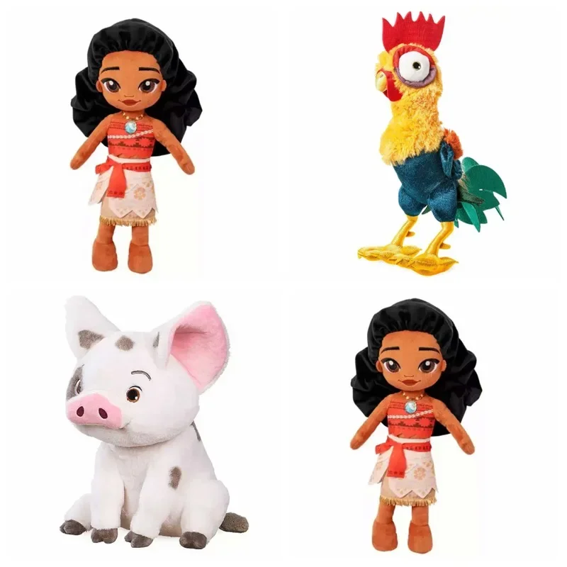 2025 Yeni DISNEY FILM TV Moana 2 Peluş Pet Domuz Pua Maui Heihei Hanhan Doldurulmuş Hayvanlar Karikatür Peluş Oyuncak Bebek Oyuncakları Çocuklar için