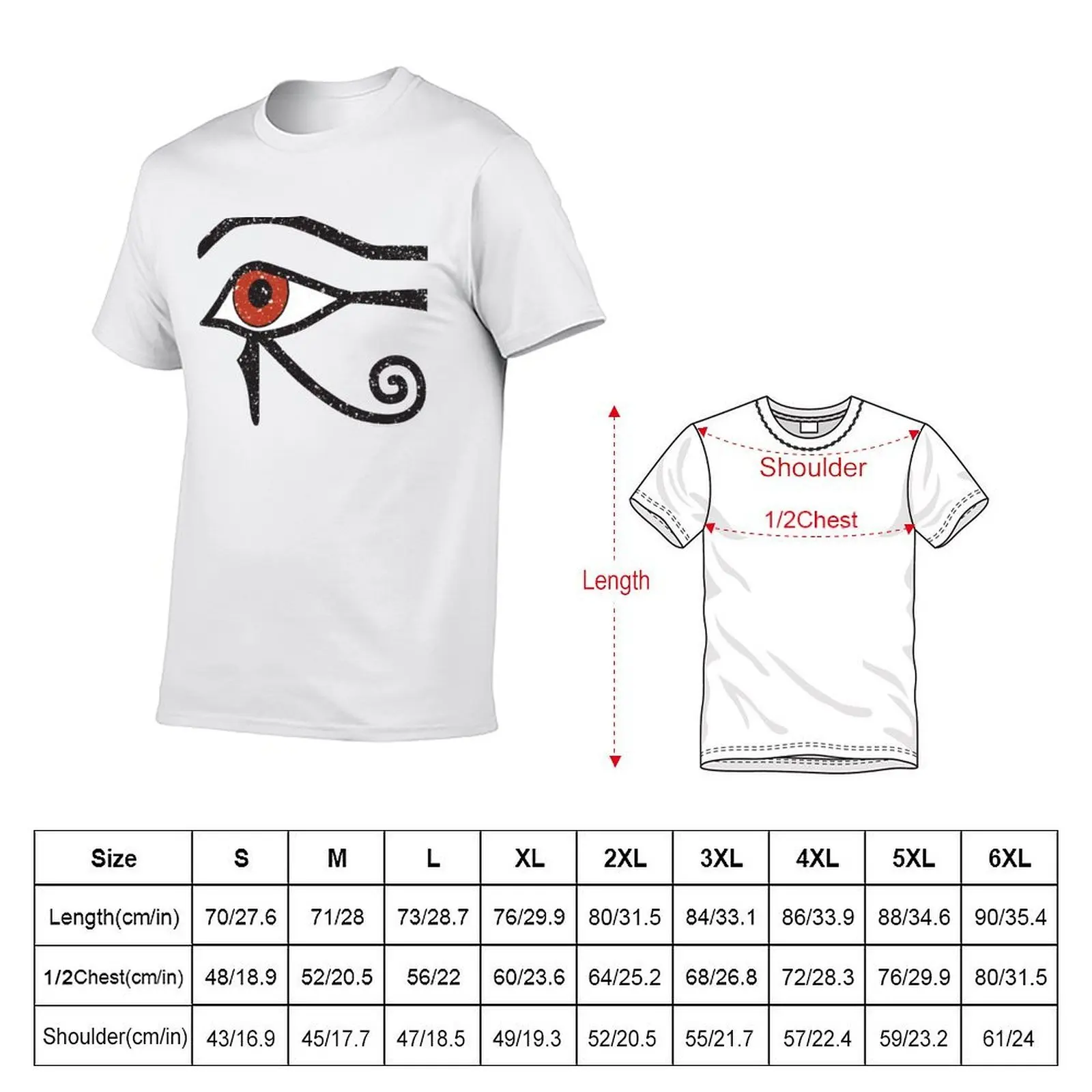 Eye of Horus Ancient Egyptian Symbol of Protection (WH) T-Shirt football t shirt croswit shirt man men tshirt