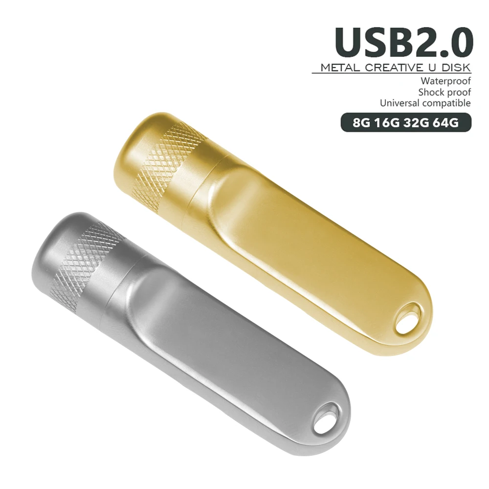 Metal Usb Flash Drive 32gb Usb Memory Stick 128gb Waterproof Pen Drive 4GB U Disk Key Usb2.0 16GB Portable Flash Funny Gift