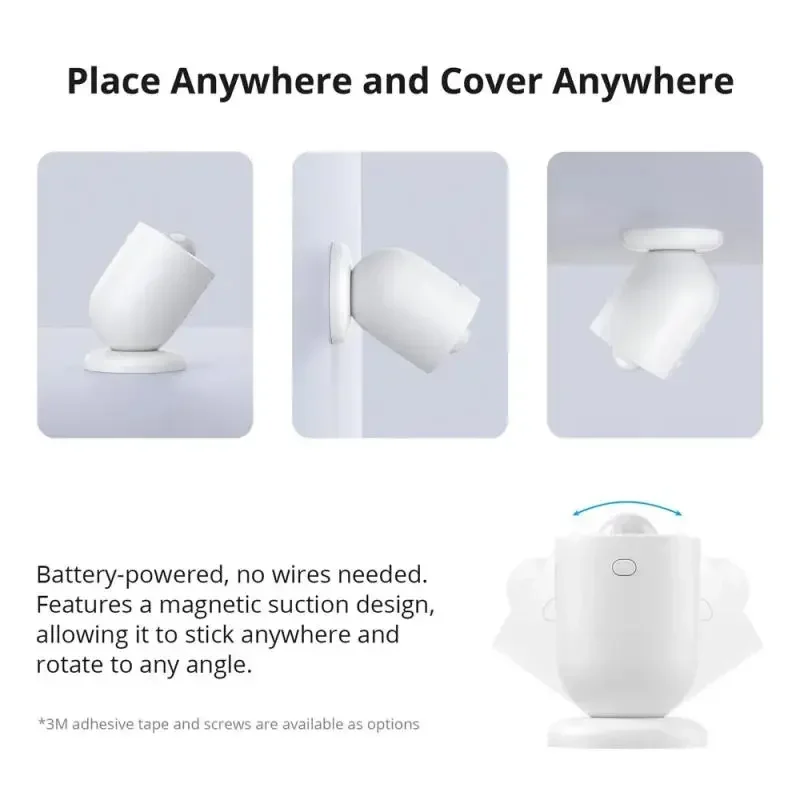 SONOFF SNZB-03P Zigbee Motion Sensor Light Detection Home Security Local Smart Scene Linkage via eWeLink APP Alexa Google