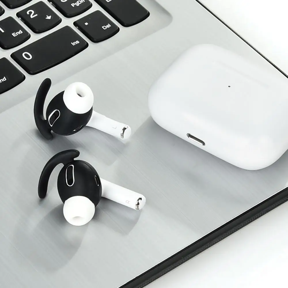 3Pairs Soft Earphone Case Earcap Earplug Eartips Earbuds Silicone Cover Wings Hook For AirPods Pro