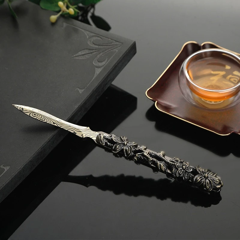 Stainless Steel Tea Knife Needle Cone, Handmade Steel Tea Pry Tool for Breaking Tea Cake Gongfu Tea Accessory