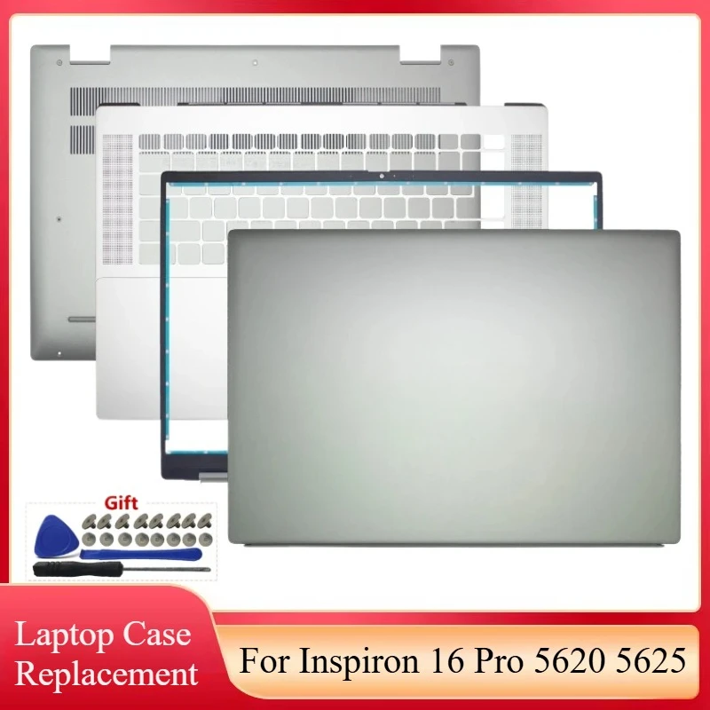 

New For Inspiron 16 Pro 5620 5625 Laptop LCD Back Cover Front Bezel Palmrest Bottom Case Cover Silver Shell 0FDN37 0HJ5PC 052GP6