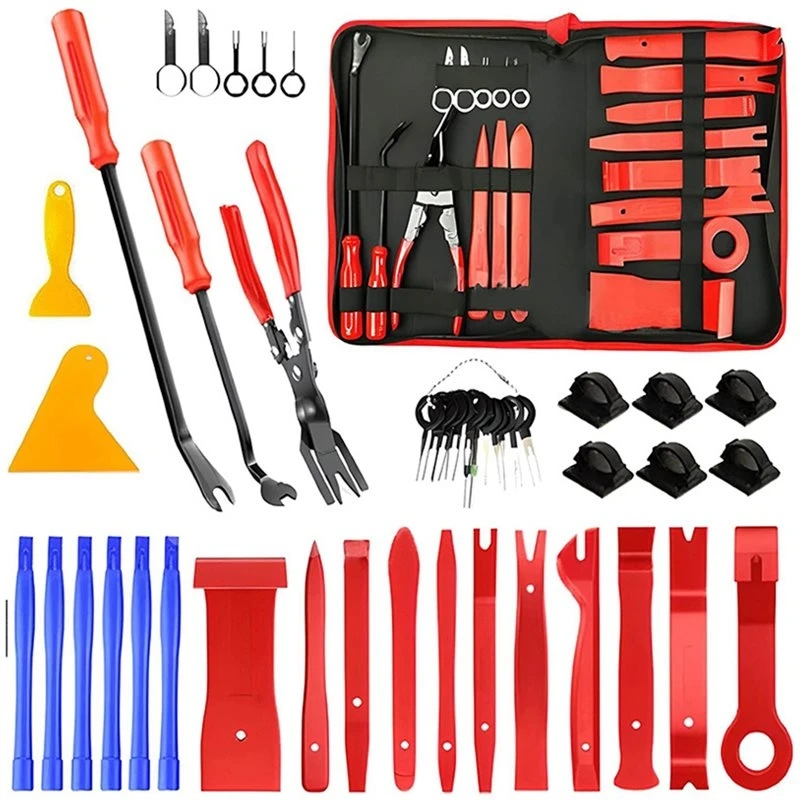 ABXN-For Auto Interior Disassembly Kit DIY Panel Tool Car Plastic Trim Removal Tool Car Clips Puller For Auto Trim Puller Set
