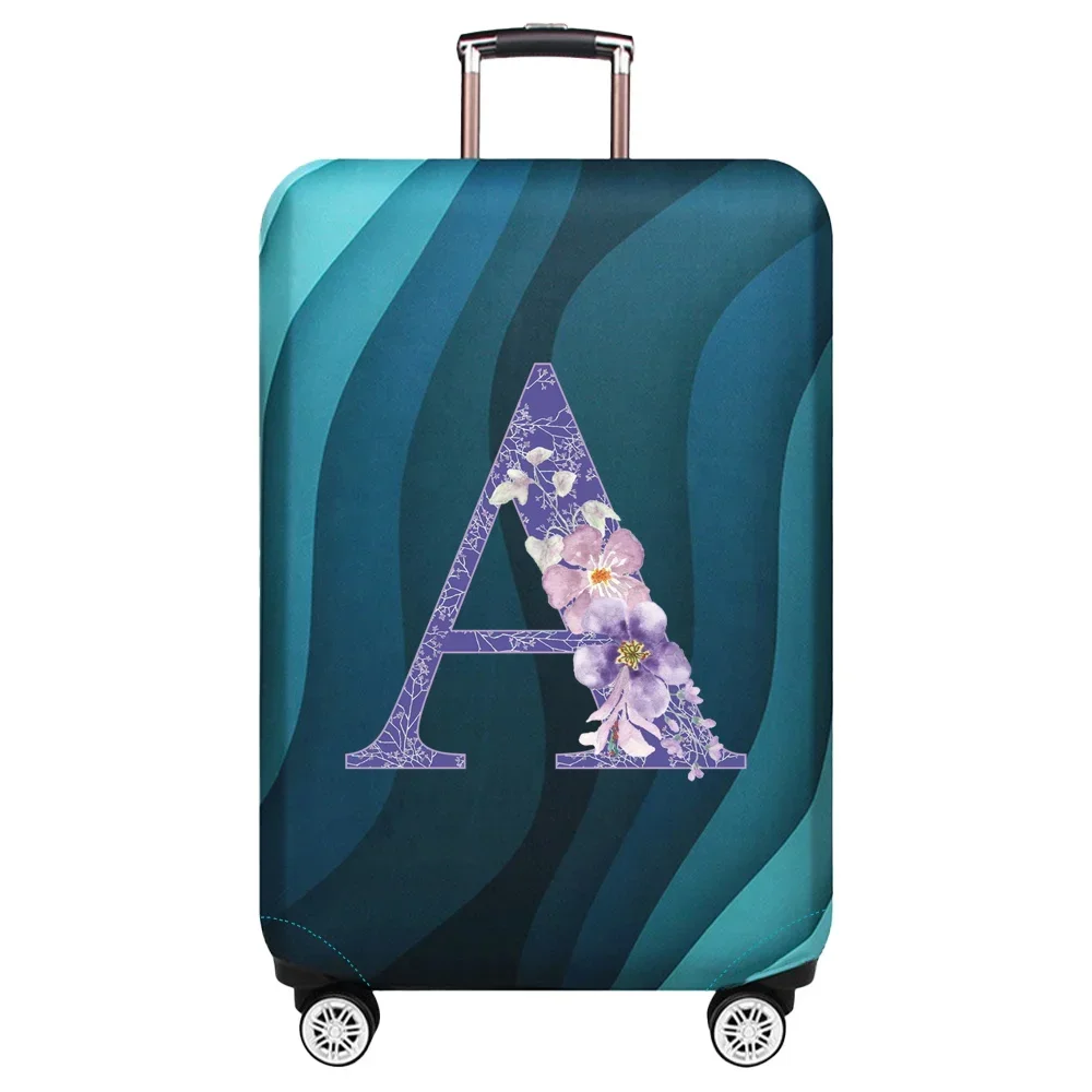 Luggage Cover Stretch Fabric Suitcase Protector Purple Flower Series Travel Baggage Dust Case Cover for18-32 Inch Suitcase Case