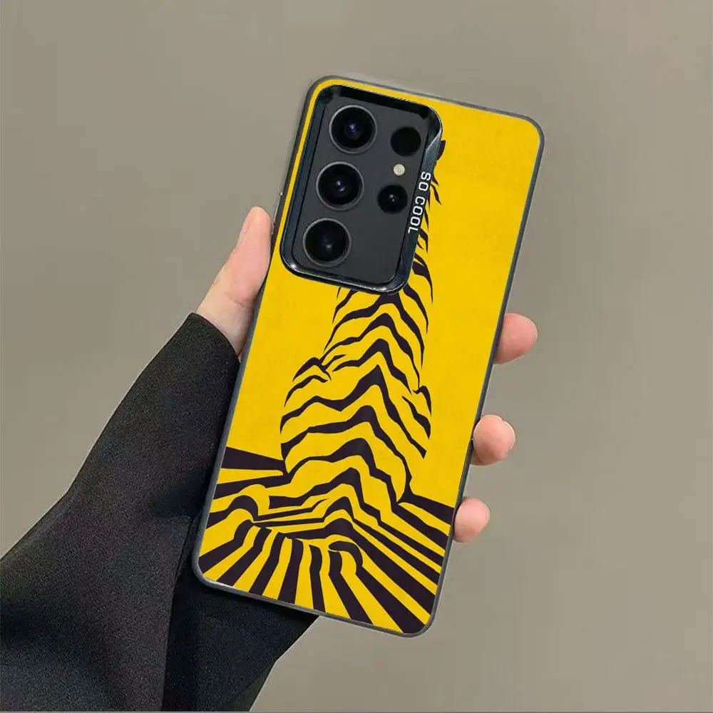 

Line Cat case for Galaxy S25 S24 S23 S22 S21 S20 Ultra/ FE/Plus shock-proof rear cover anti-fingerprint