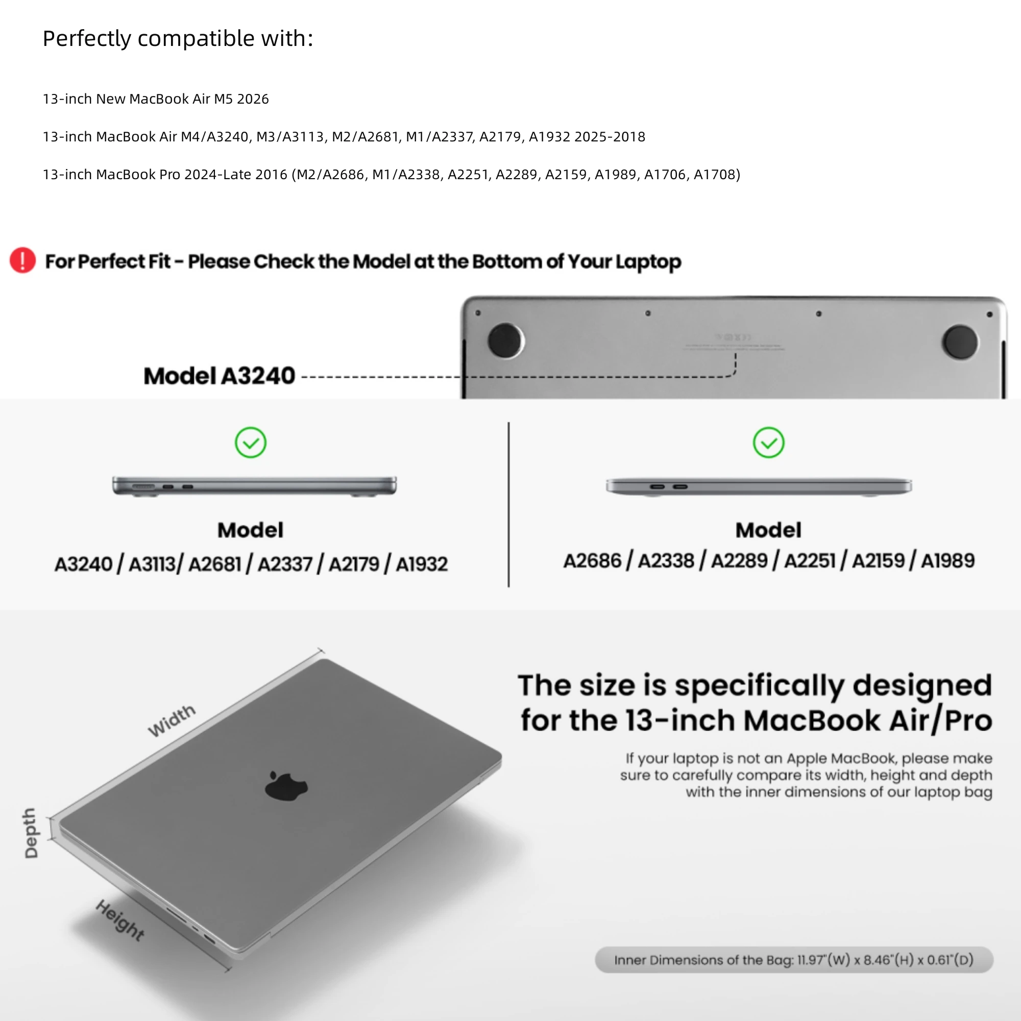 360° Protective Laptop Case for 13-inch MacBook Air M5 (2026),  Water-Resistant Case with CornerArmor, Fits 13-inch MacBook Neo