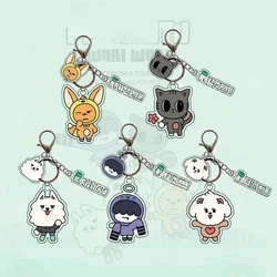 Kpop Idols Team Soobin Yeonjun Doll Keychain PPULBATU Cartoon Printing Backpack Accessories TAEHYUN BEOMGYU Fans Collection Gift