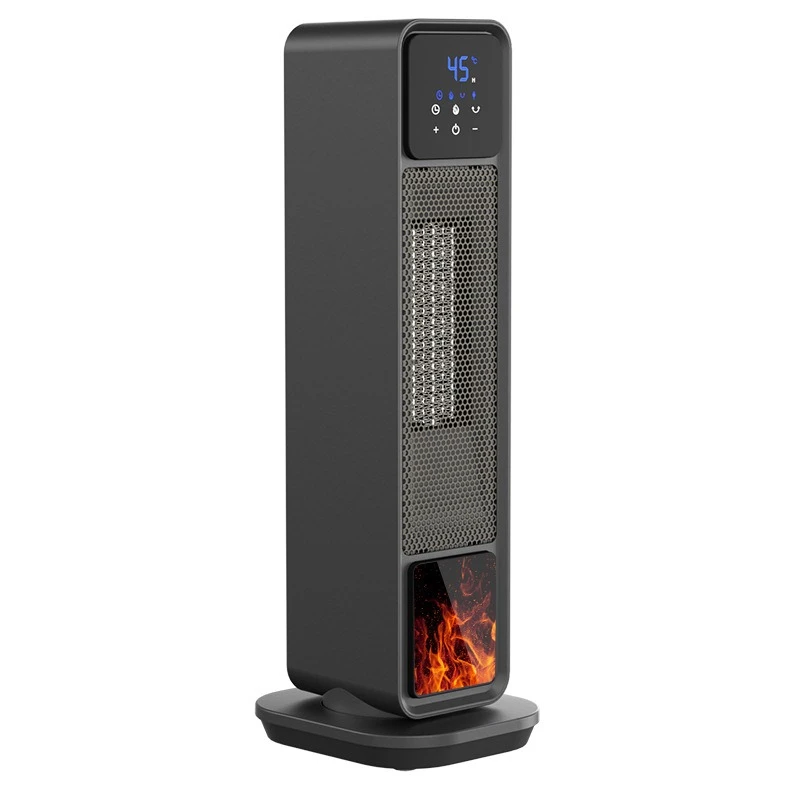 Vertical electric heater, quick heating hot air blower, small sun flame shaking head heater