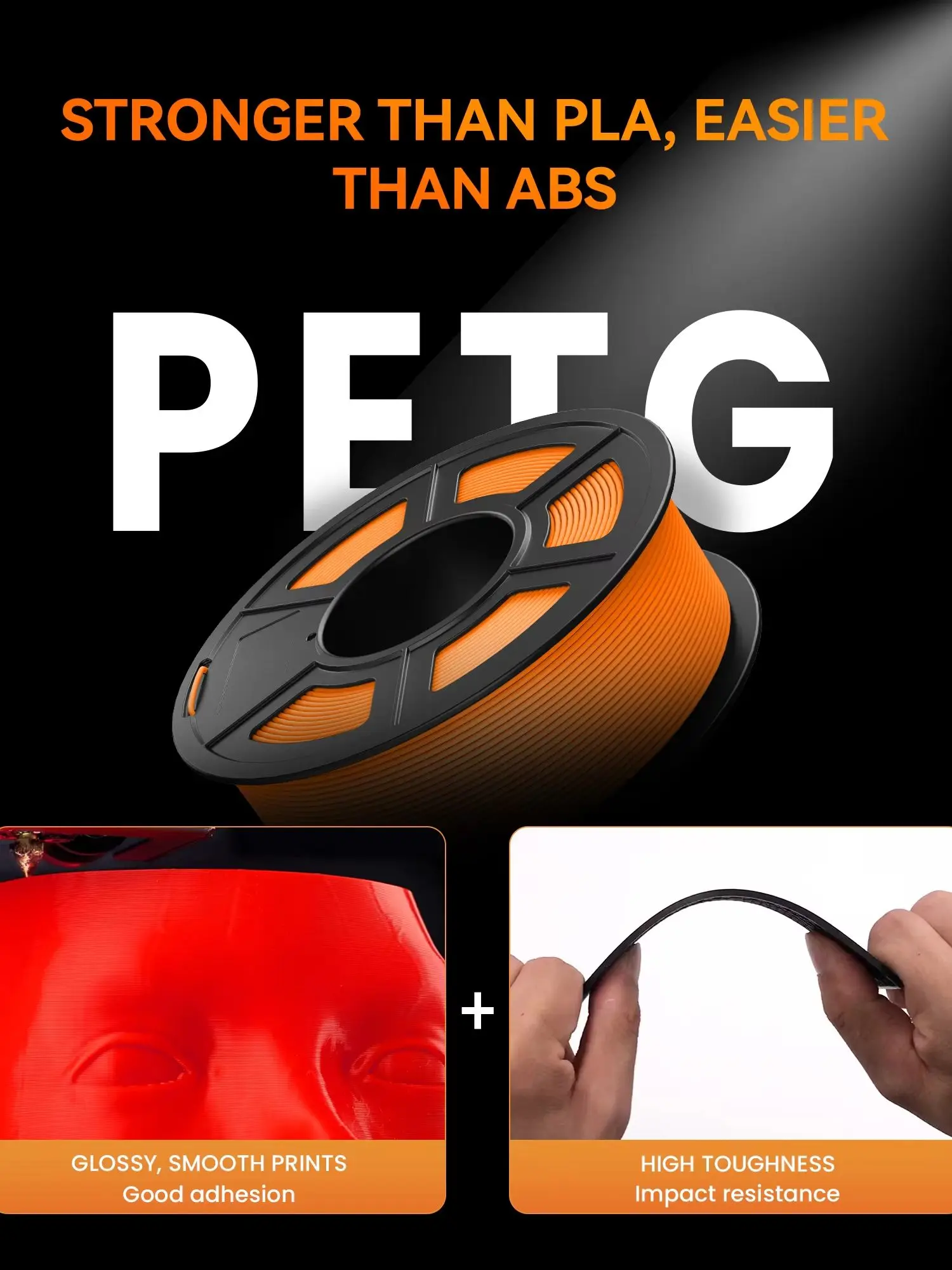 Filament 3D TECBEARS 1.75MM PETG/HSMPETG 5KG 600mm/s Zestaw Wielokolorowy 100% Bez Pęcherzyków, Równo Nawinięty, Pakowany Próżniowo, Pasuje do Drukarek FDM — zdjęcie produktu 7