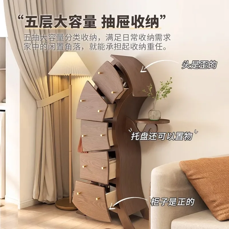 

Winter wood solid wood bedside table simple modern storage cabinet bedroom home storage cabinet children's creative bedside shel