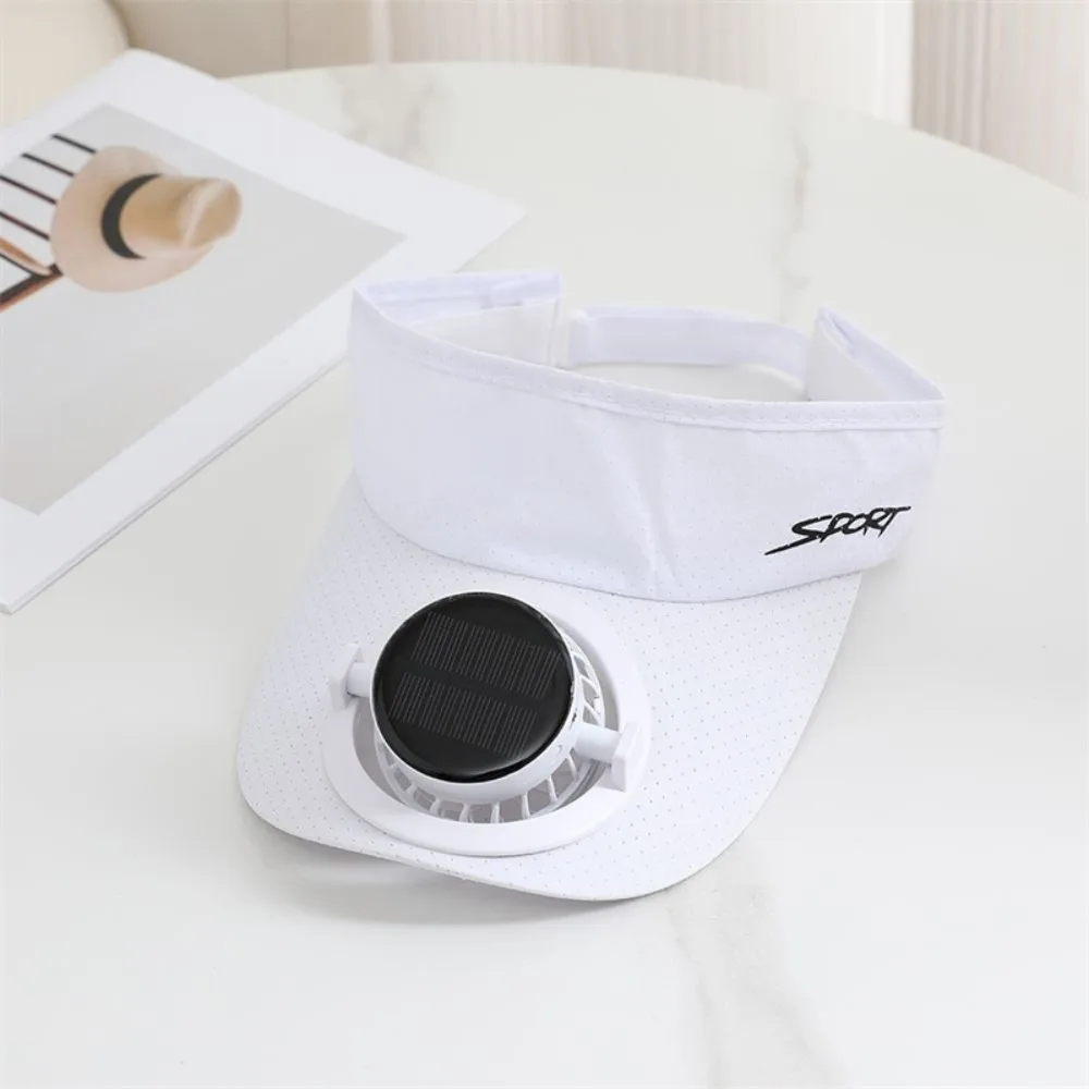 Quick-drying Solar Fan Sun Visors Hat USB Charging UV Protection Unisex Sun Hat Adjustable 300mA Baseball Cap Summer Outdoor