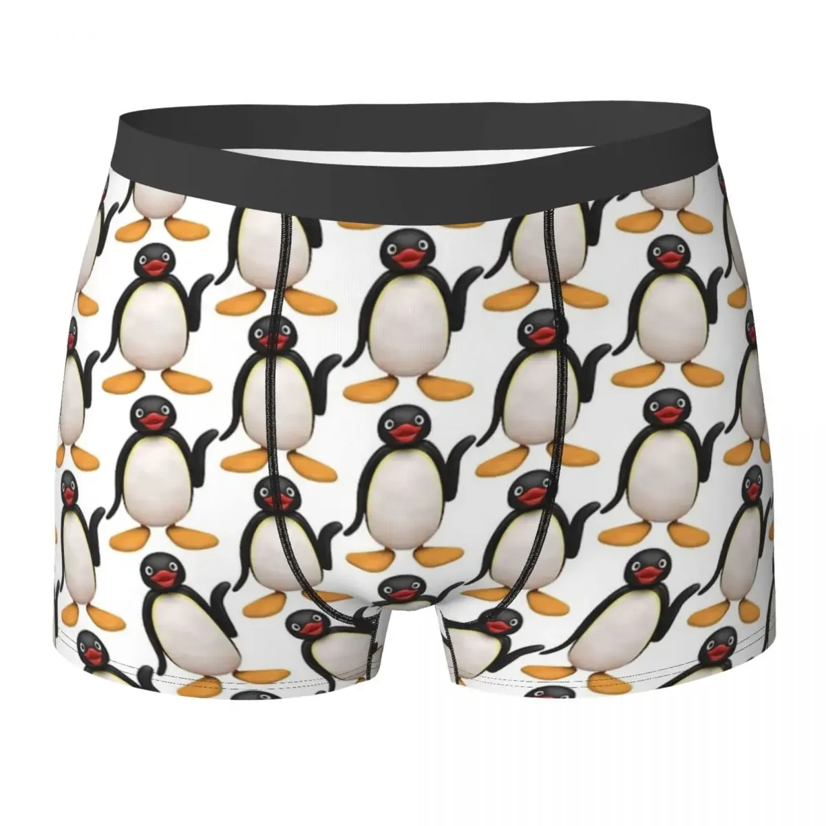 Boxer Underpants Shorts Pingu Panties Men Ventilate Underwear for Homme Man Boyfriend Gifts