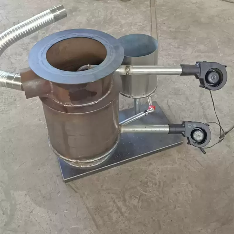 Fast Heating Waste Oil Vaporization Heater Double Layer Hot Air Circulation Furnace with Dual Fans Waste Motor Oil Recycling - view 5