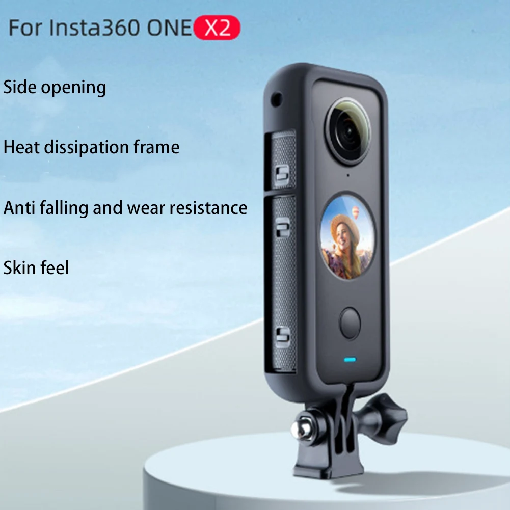 Für insta360 one x2 schutz rahmen gehäuse 1/4 schrauben loch kamera stativ adapter halterung für insta360 one x2 aktion