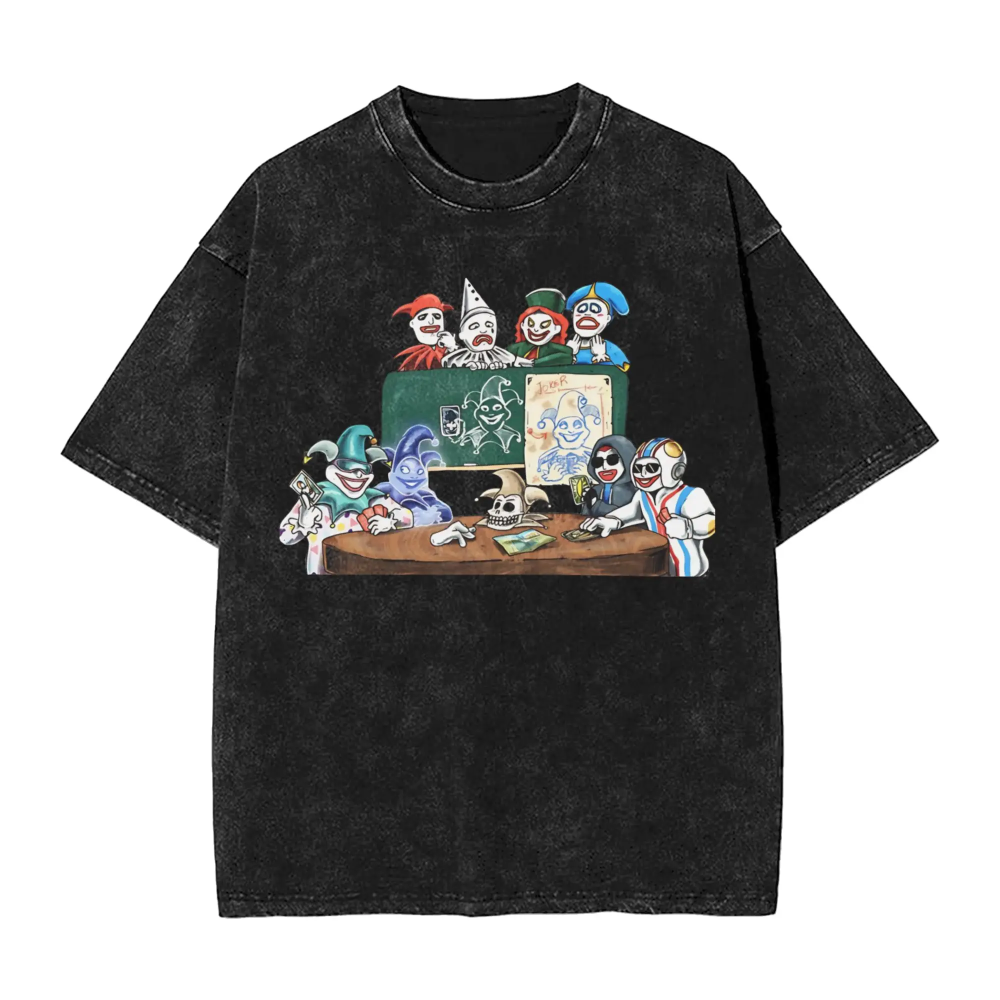 Jokers Playing Card T Shirts Men's  Pure Cotton Vintage T-Shirt O Neck Balatro Tee Shirt Short Sleeve Clothing Printed