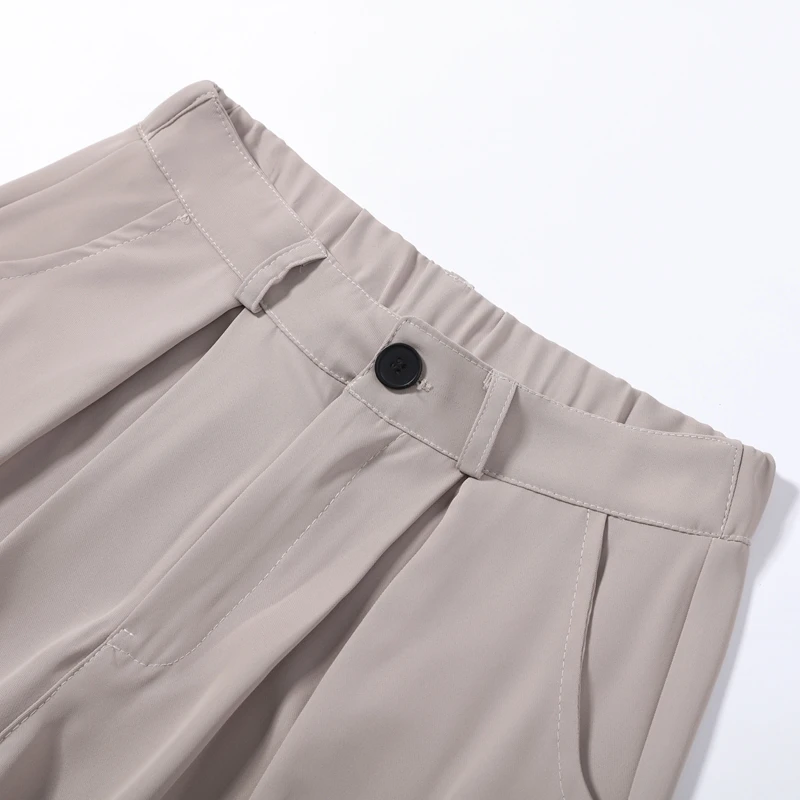 2026 Herbst Casual Dekor-Mantel-Hosen-Set für Damen, Langarm, Einfarbig, Stehkragen, Lose Mäntel, Lange Hosen-Sets, Damen-Oberbekleidung, Neu – Detail 10