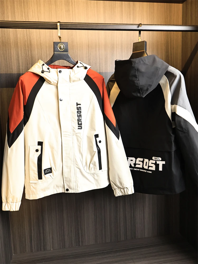 

Водонепроницаемое уличное мужское пальто Jaet Color Blo, повседневное пальто с капюшоном Faion Urban Sle, длинное волокно из полиэфирного волокна, застежка-молния