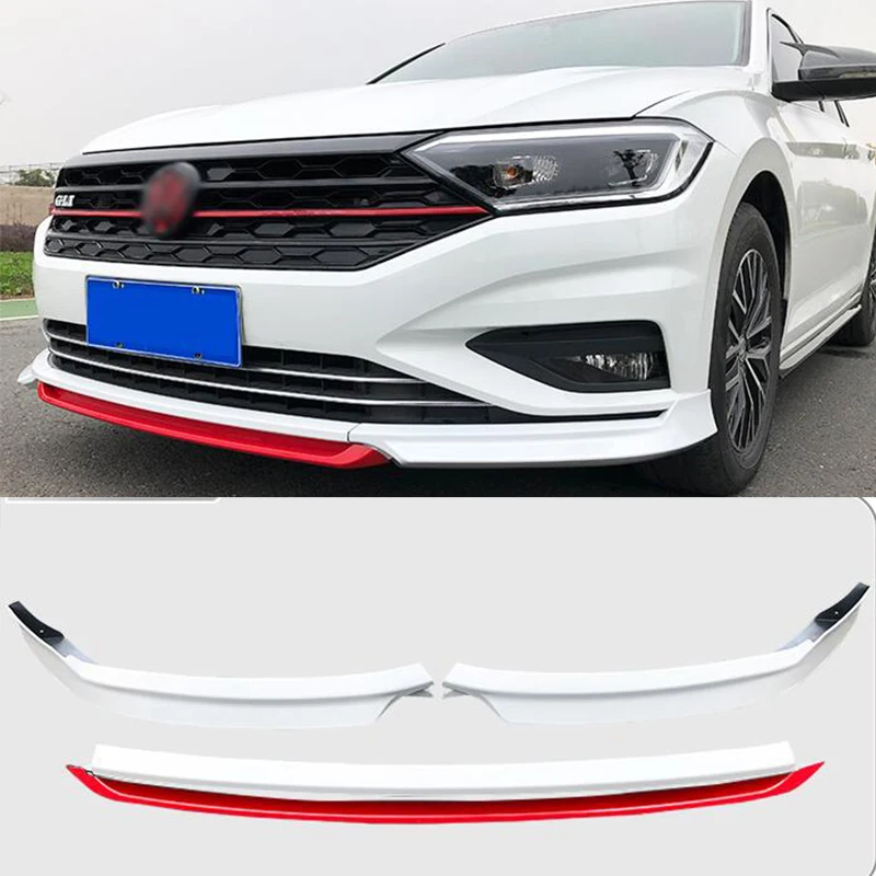 For ABT Style ABS Front Bumper Diffuser Lip Splitter Volkswagen Jetta Refit Accessories Body Kit 2019-2021 Year