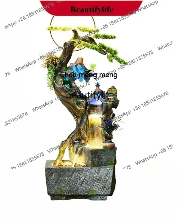 

X ss 8617 New Chinese style flowing water ornaments, fish tank, circulating water feature, Zen entrance hall, mountain waterfal