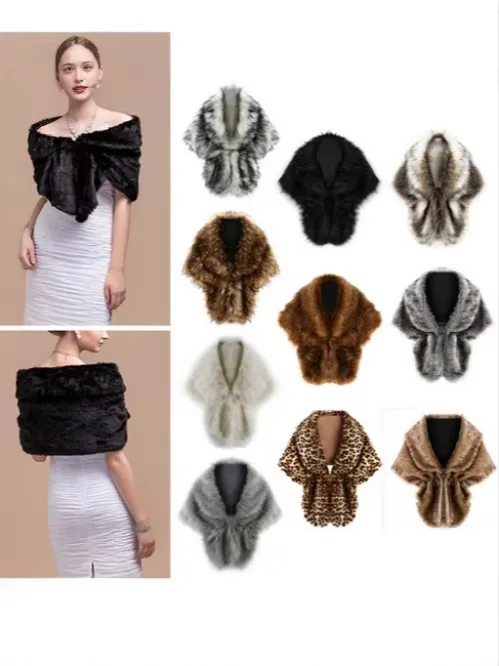 

Зимняя и осенняя женская накидка-шаль из искусственного меха, имитирующего мех бобра, жакет-накидка для женщин, женское пальто.