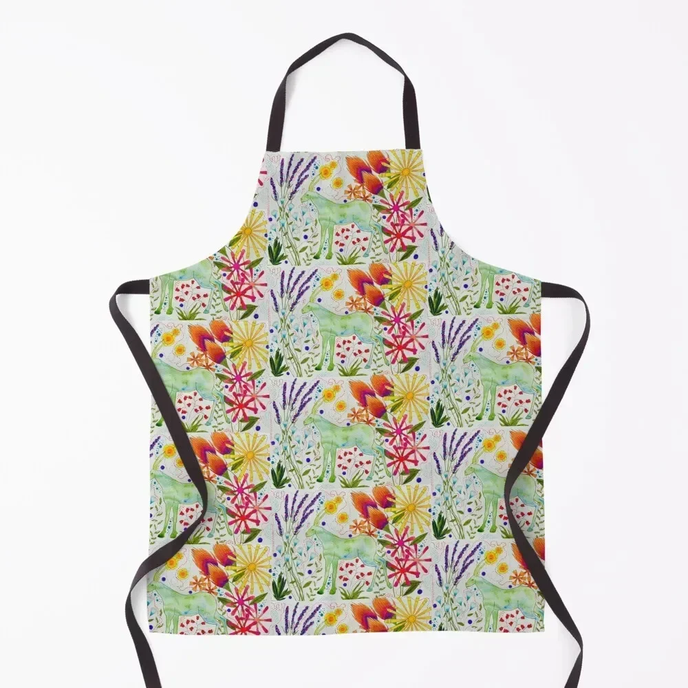 

Groovy Antelope with Flowers Apron Chef jacket men cook wear Men kitchen Kitchen New 2022 Year Apron