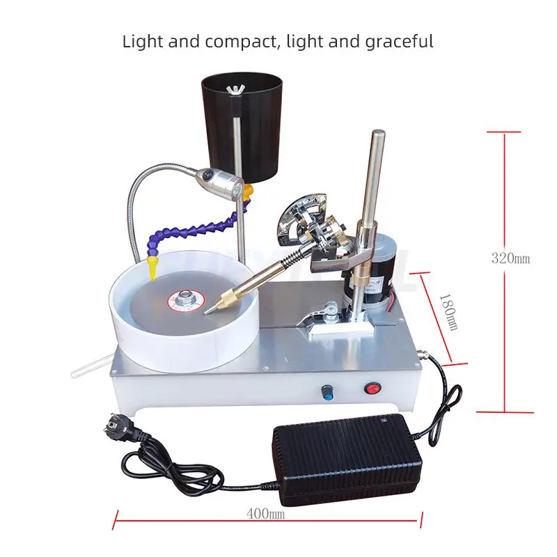 Precision Jewelry Stone Polishing Machine Molding Machine Gem Faceting Machine DC Stepless Speed Gem Angle Grinder