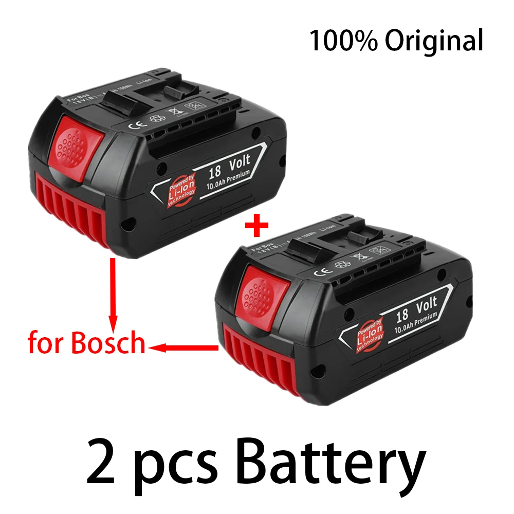 Batterie lithium-ion 18V, 10ah, Rechargeable, pour perceuse électrique, BAT609, BAT609G, BAT618, BAT618G, BAT614 + 1 char