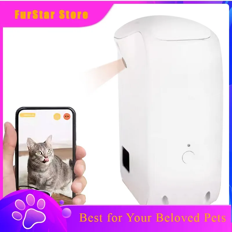 FurStarWall Hanging App Control Smart Pet Food Dispenser HD Camera With Treat Toss