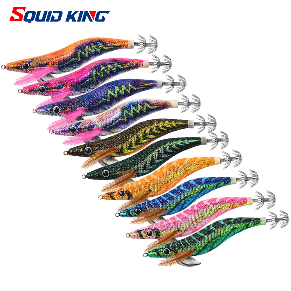 Plantilla de calamar SQUID KING 2.5 #   3.0 #   3.5 #   Eging pesca calamar señuelo pesca señuelo cebo Artificial para pescar calamar pulpo pesca
