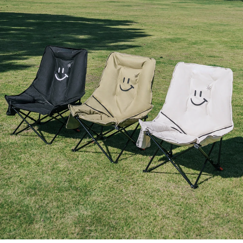 Autumn and Winter Outdoor Folding Portable Picnicking Convenient Moon Chair Foldable Beach Chair Comfortable Camping Chairs