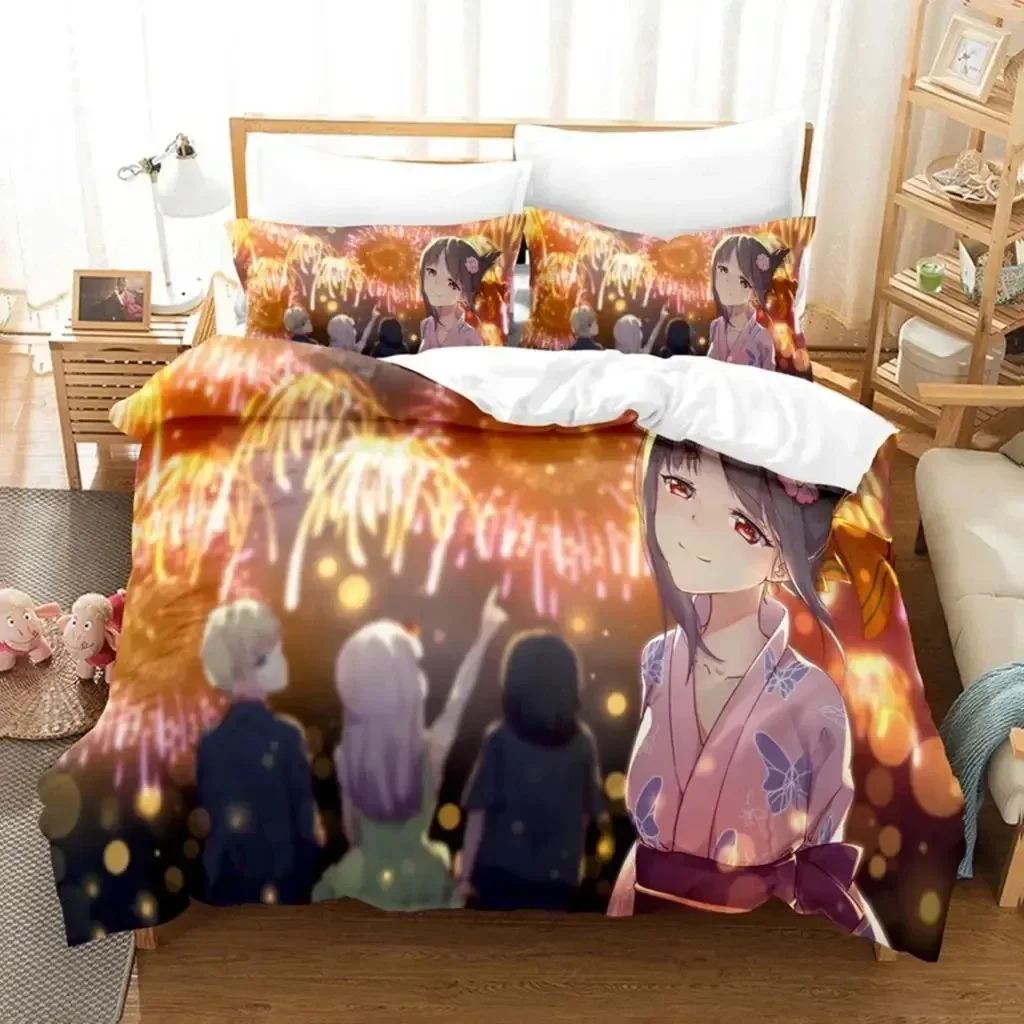 Kaguya-sama Love Is War Miss Huiye Supplies Set Duvet Cover Set Bedding Sets Adults Bed Pillowcases No Filling Birthday Gifts