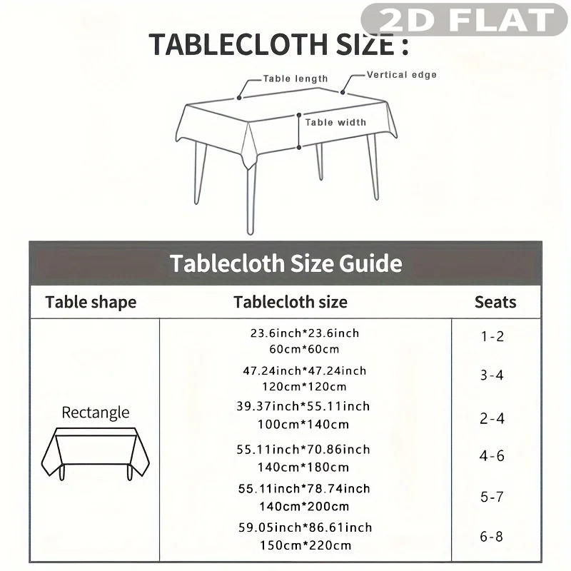 1pc Custom Personalized Tablecloth with Photo/Text, Polyester Rectangular Table Cover, Family Surname Customizable Tablecloth