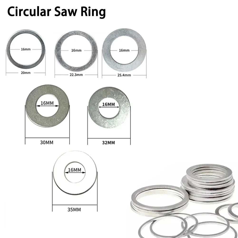 6Pcs/Set Circular Saw Ring For Circular Saw Blade Reduction Ring Conversion Ring For Grinder Saw Blade Internal Diameter 16mm