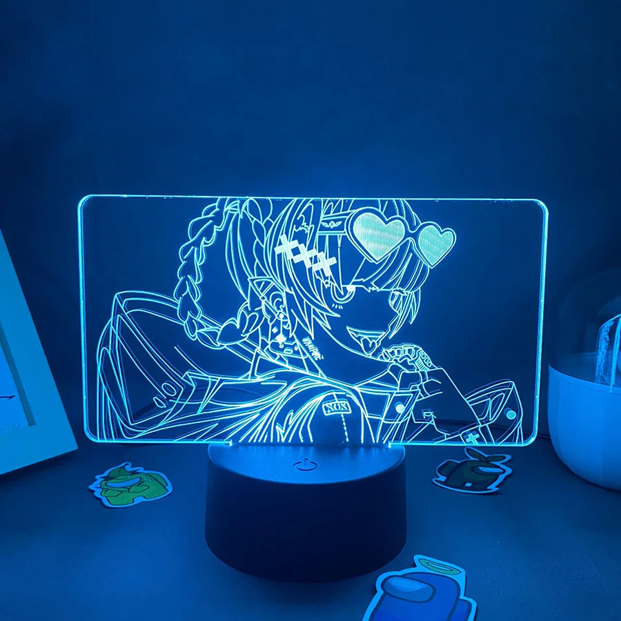 Anime Call of the Night Figure Nazuna Nanakusa 3D LED Neon Night Lights Birthday Gift for Friend Bedroom Decor Manga Lava Lamp