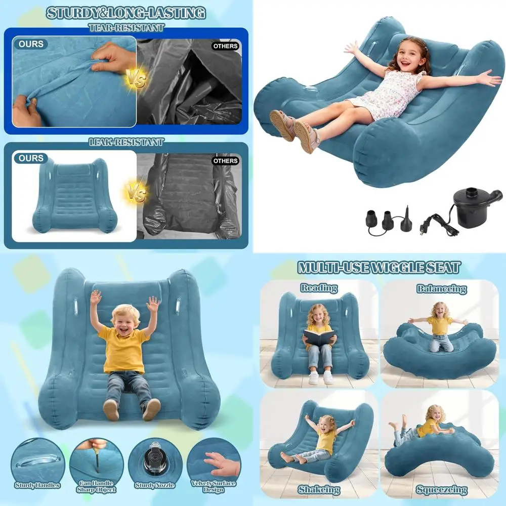 

Toddler Sensory Rocking Chair for Kids with Air Cloud, Ideal for Indoor and Outdoor Use, Includes Pump and Repair Kit
