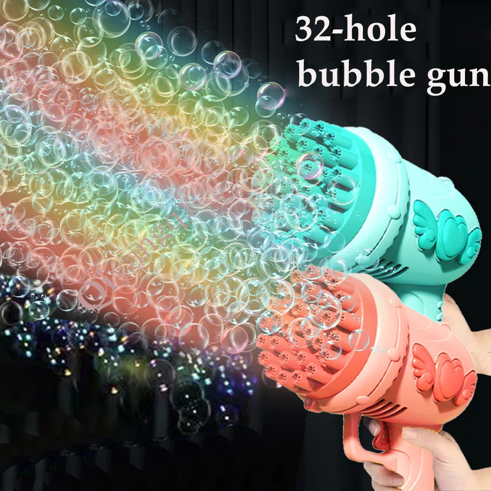 Bubble Pistool Kinderen Speelgoed Elektrische Automatische Zeep Rocket Bellen Machine Outdoor Wedding Party Speelgoed Led Light Kinderen Verjaardagscadeautjes