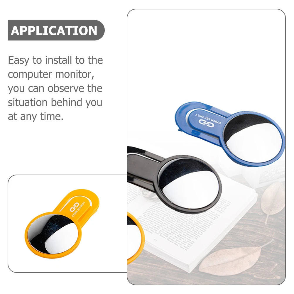 Computer Rear-View ABS Material Portable Office Desk Mirrors Desk Rear-View Mirror Reflective Monitor Clip Simple Install