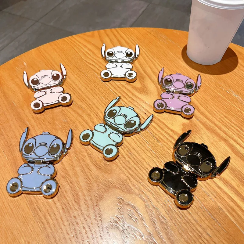 Disney Anime Stitch Mobile Phone Holder Kawaii Lilo & Stitch Model Bracket Cartoon Children Gifts