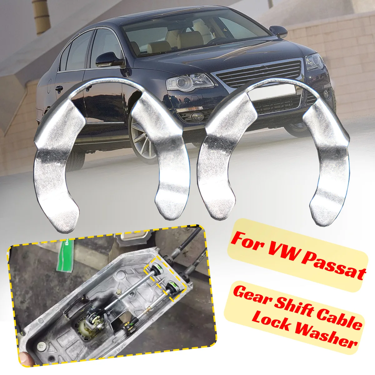 

For VW Passat Polo Touran Golf MK6 Gearshift Cable Lock Washer Clip Bracket Rivets Shifter Selector Linkage Retaining Locking