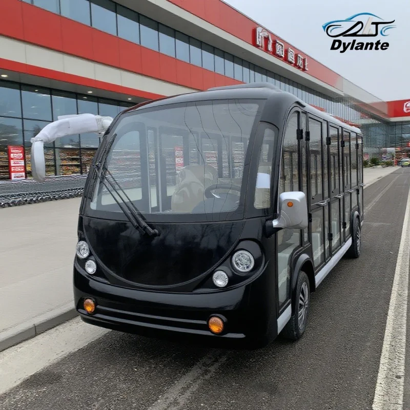 Low Maintenance Cost Tourist Electric Closed Tourist Bus 72V Electric Shuttle Bus High-End Real Estate Sales Centers For Sale