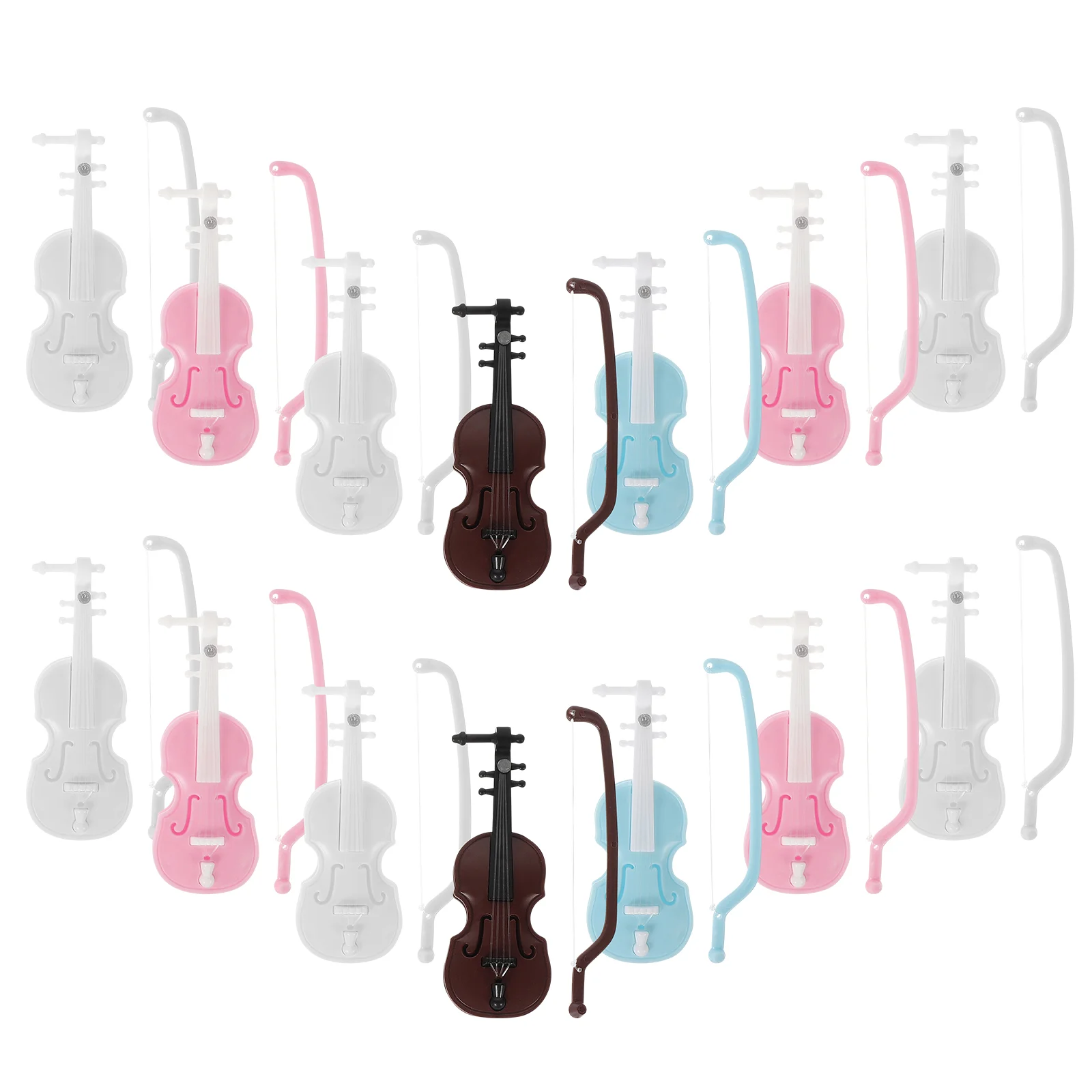 

Violin Model Modeling Craft Mini House Plastic Musical Instruments Decor Decorative