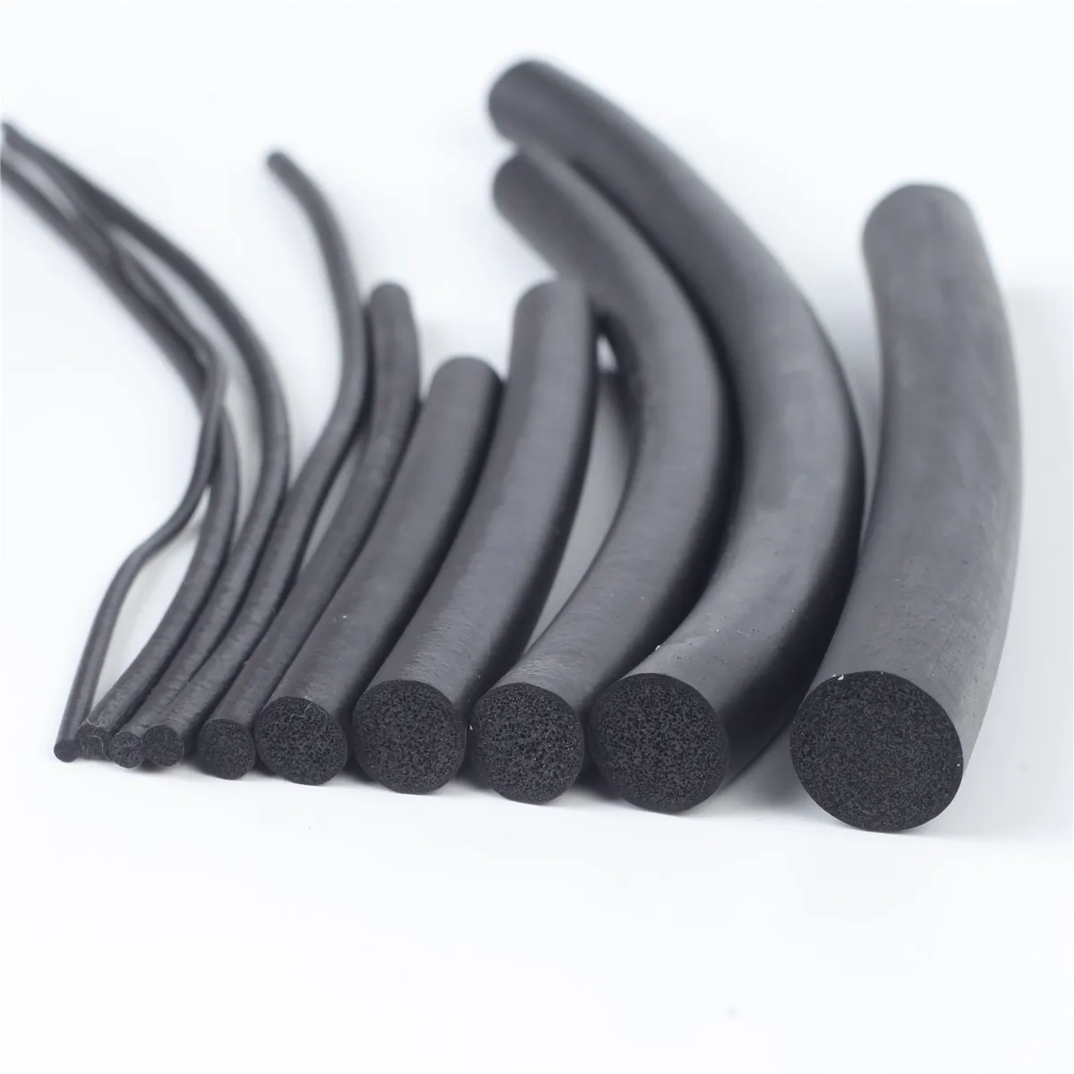 

O Type Sealing Strip Round Sealing Cylindrical Sponge Strip Sound Proofing Dustproof solid Foamed Rubber Gaskets EPDM Seal Strip