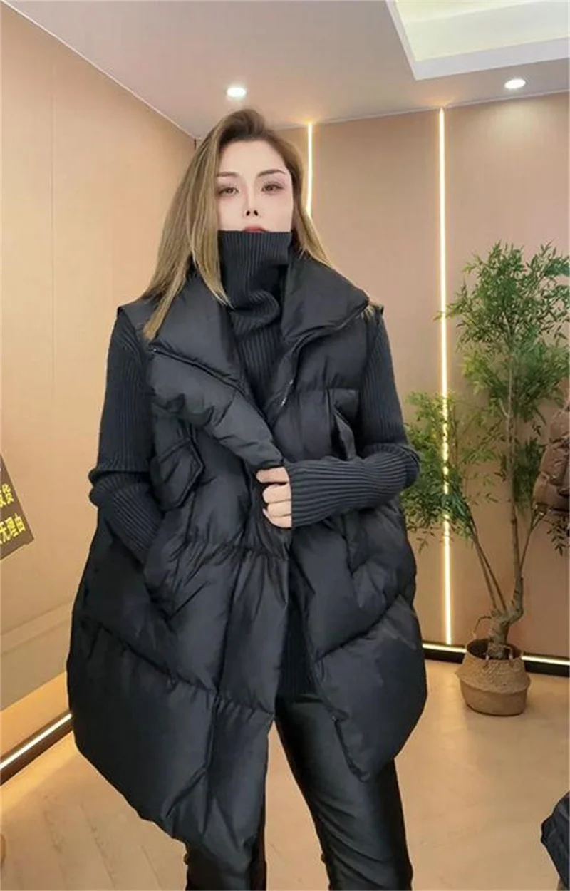 سترة نسائية جديدة سترة شتوية خريف شتاء بياقة واقفة سترة غطاء جيب تصميم سترة قطنية عصرية للنساء
