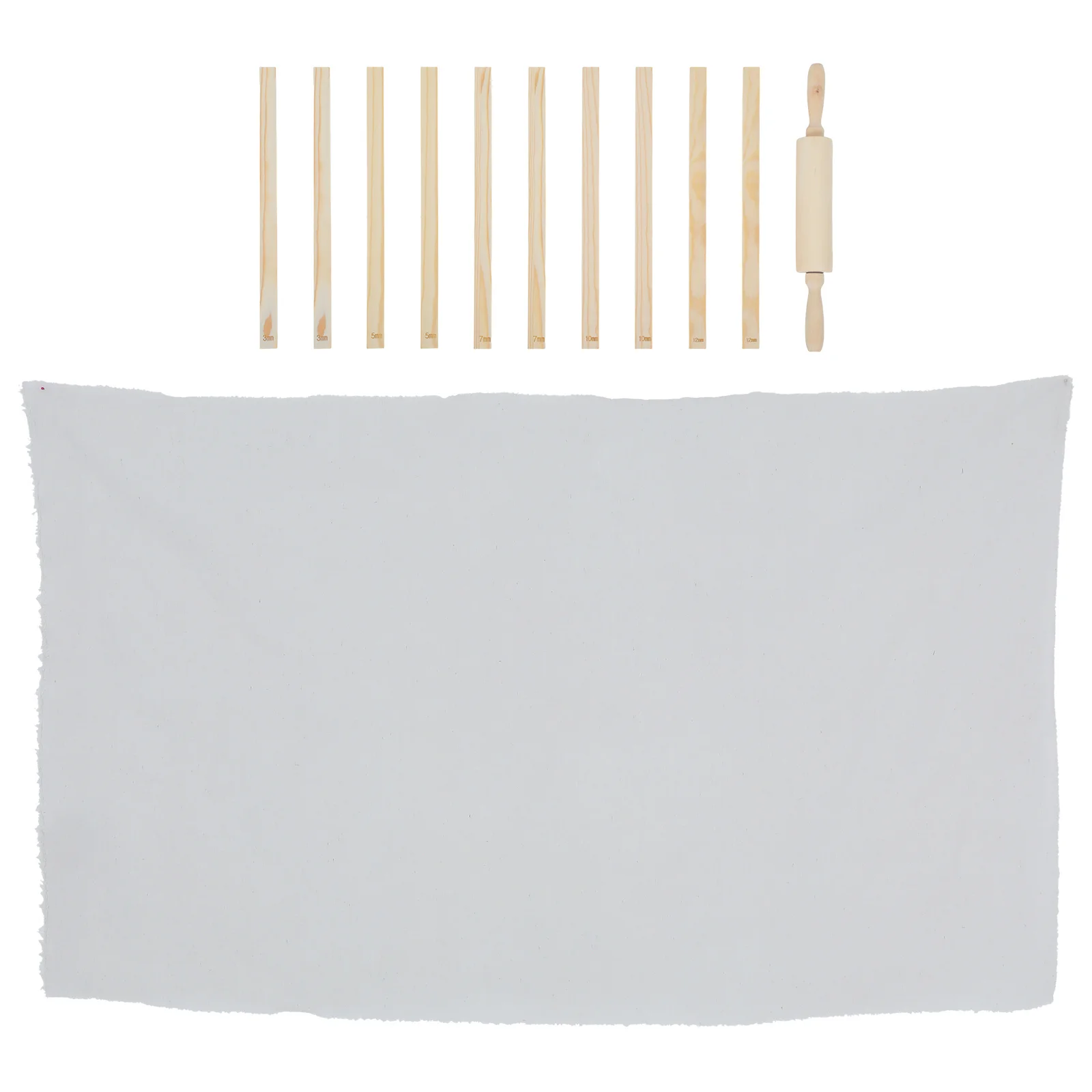 

12pcs Pottery Tools Set Clay Rolling Kit Depth Guides For Ceramic Hand Building Polymer Clay Modelling Mud Stick Guide Linen