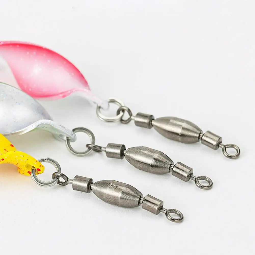 Spiral Bait Set 5pcs 7cm/3g Fishing Spiral Lure Set with Colorful Feather Hook Metal Spinning Sequin Long Casting for Freshwater