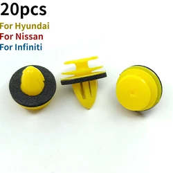 20Pcs Door Trim Panel Retainer Clips Fastener Hole Rivets for Hyundai Accent Nissan Qashqai J10 Infiniti Car-styling Accessories